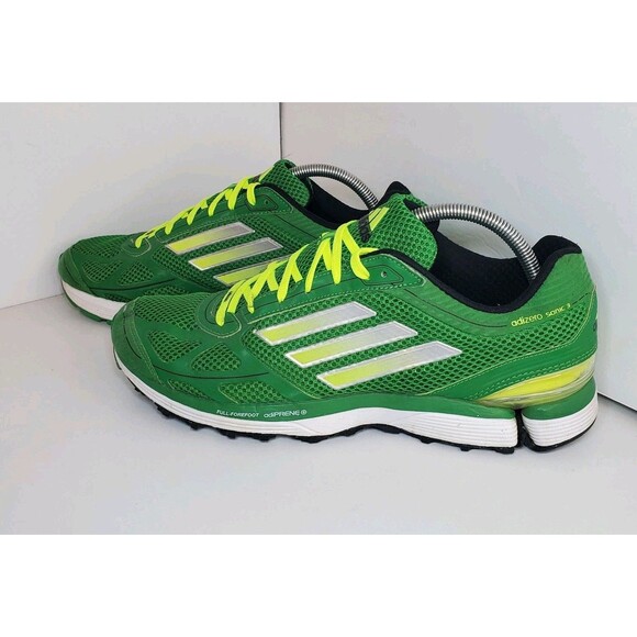 Adidas Adizero Sonic 3 Green Yellow Athletic Shoes Mens 11.5 Sneakers Sport Gym - Picture 1 of 11